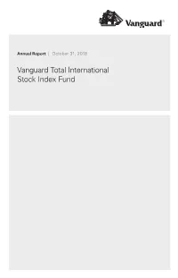 Vanguard Total International Stock Index Fund Annual Report October