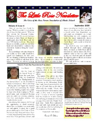 Volume 4 Issue 4 September 2020 Many of You May Have Heard the About Renewing for Another Year