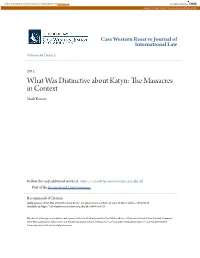 What Was Distinctive About Katyn: the Massacres in Context, 44 Case W