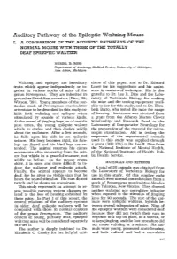 Auditory Pathway of the Epileptic Waltzing Mouse I