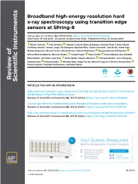 Broadband High-Energy Resolution Hard X-Ray Spectroscopy Using Transition Edge Sensors at Spring-8
