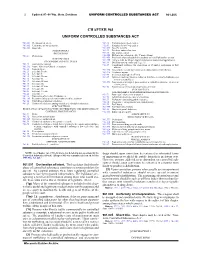 Chapter 961 Uniform Controlled Substances Act