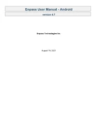 Enpass User Manual - Android Version 6.7
