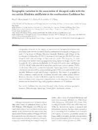 Geographic Variation in the Association of Decapod Crabs with the Sea Urchin Diadema Antillarum in the Southeastern Caribbean Sea