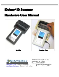 Idvisor Hardware Manual Page 2 of 38 Countertop Version 1