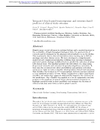 Integrated Deep Learned Transcriptomic and Structure-Based Predictor of Clinical Trials Outcomes