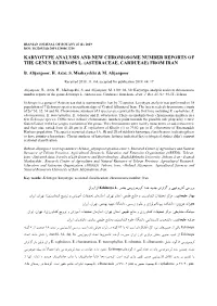 Karyotype Analysis and New Chromosome Number Reports of the Genus Echinops L