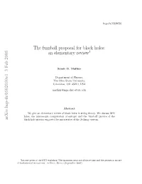 The Fuzzball Proposal for Black Holes: an Elementary Review