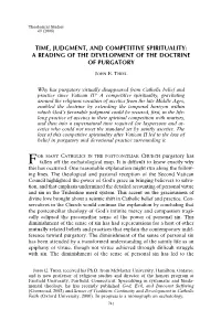 Time, Judgment, and Competitive Spirituality: a Reading of the Development of the Doctrine of Purgatory