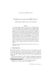 Workflow Processing Using ERP Objects