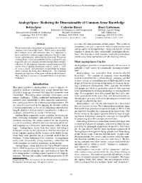 Analogyspace: Reducing the Dimensionality of Common Sense