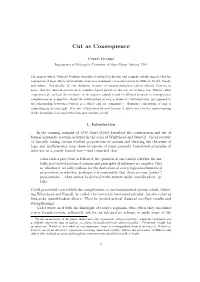 Cut As Consequence