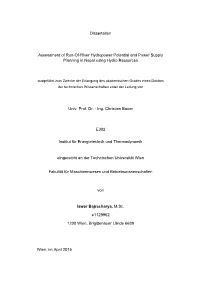 Dissertation Assessment of Run-Of-River Hydropower Potential