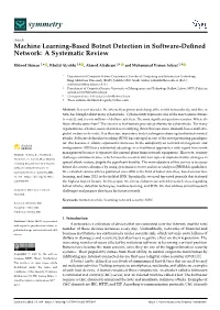 Machine Learning-Based Botnet Detection in Software-Deﬁned Network: a Systematic Review
