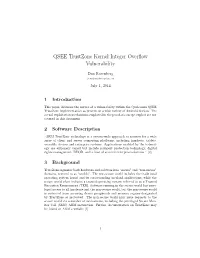 QSEE Trustzone Kernel Integer Overflow Vulnerability