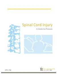 Spinal Cord Injury (SCI) May Happen When You Are in an Accident, Fall, Or Have a Disease That Affects Your Spinal Cord