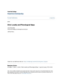Strict Locality and Phonological Maps