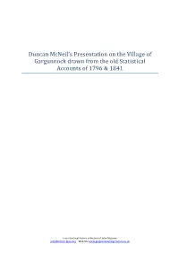 Duncan Mcneil's Presentation on the Village of Gargunnock Drawn From