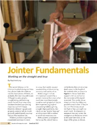 Jointer Fundamentals Working on the Straight and True by Paul Anthony