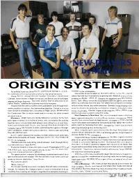Origin Systems Article