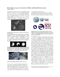The Water Traces on the Martian Moons and Structural Lineaments