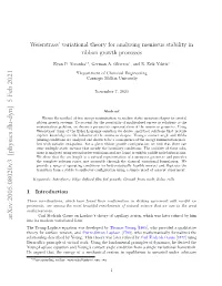 Weierstrass' Variational Theory for Analysing Meniscus Stability