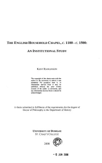 AN INSTITUTIONAL STUDY a Thesis Submitted In