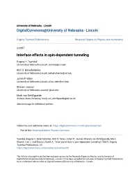 Interface Effects in Spin-Dependent Tunneling