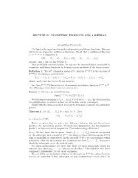 Lecture 21: Symmetric Products and Algebras