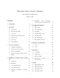 Molecules, Gates, Circuits, Computers