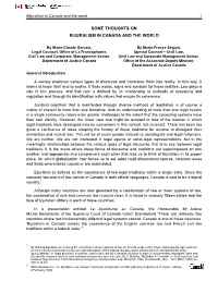 Some Thoughts on Bijuralism in Canada and the World