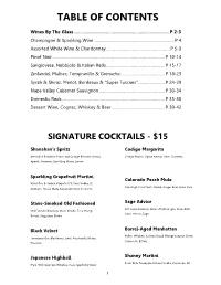 Table of Contents