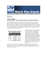 Exposing the Misuse and Abuse of the Public Commons Pickens Becomes