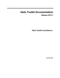 Helix Toolkit Documentation Release 2015.1