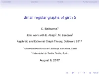 Small Regular Graphs of Girth 5