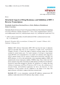Structural Aspects of Drug Resistance and Inhibition of HIV-1 Reverse Transcriptase
