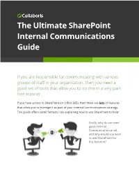 The Ultimate Sharepoint Internal Communications Guide
