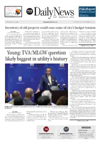 TVA/MLGW Question Likely Biggest in Utility's History