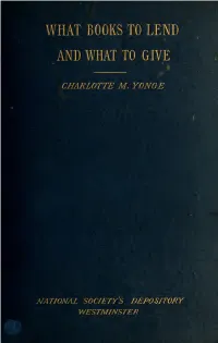What Books to Lend and What to Give