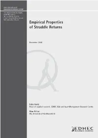 Empirical Properties of Straddle Returns