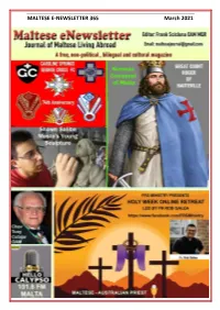MALTESE E-NEWSLETTER 365 March 2021 1