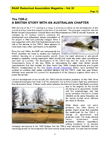 The TSR-2: a BRITISH STORY with an AUSTRALIAN CHAPTER