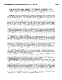 Advancing the Curation of Aldehydes and Ketones for Applications to Carbonaceous Chondrite Curation and Cometary Nucleus Sample Return P