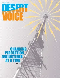 CHANGING PERCEPTION, ONE LISTENER at a TIME PAGE 6 Volume 26, Issue 49 the Desert Voice Is an Authorized Publication for Members of the Department of Defense