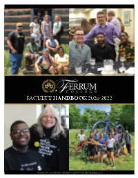 Faculty Handbook 2020-2022