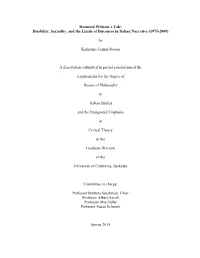 Mermaid Without a Tale: Disability, Sexuality, and the Limits of Discourse in Italian Narrative (1975-2009)
