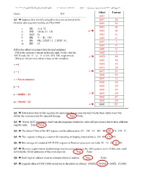 Name: ID# Q1. Suppose That the Following Directives Are Declared in the Memory Data Segment Starting at Offset 0000. X DB