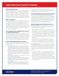 Opportunity Zone Program in Columbus