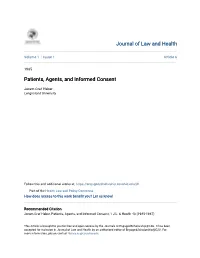 Patients, Agents, and Informed Consent