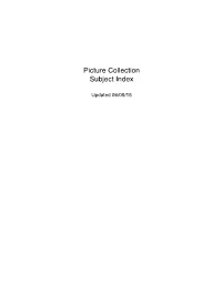 Picture Collection Subject Index